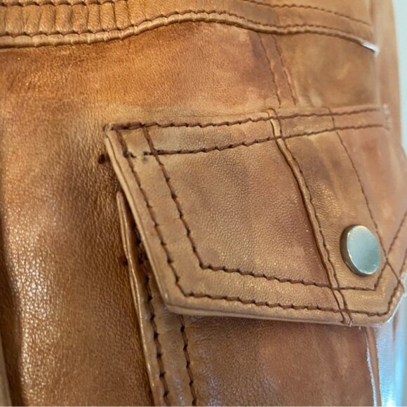 Elie Tahari Women’s Leather Bomber Jacket Size Medium - Picture 11 of 12